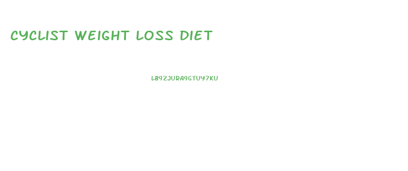 Cyclist Weight Loss Diet