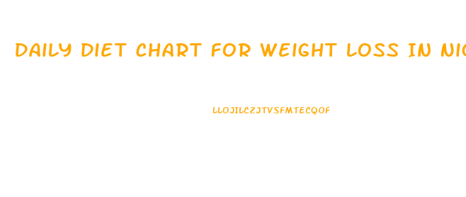 Daily Diet Chart For Weight Loss In Nigeria