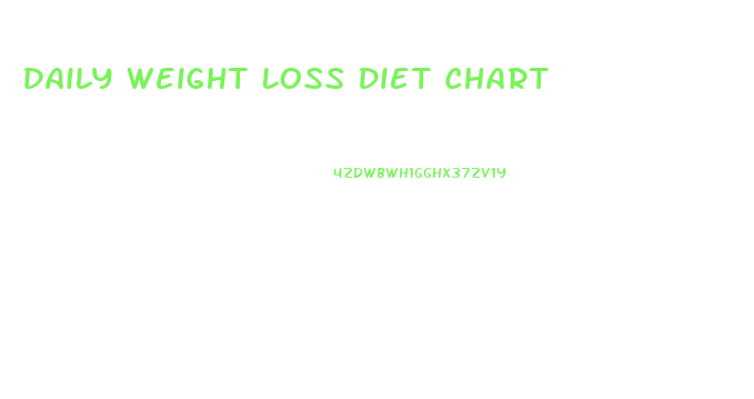 Daily Weight Loss Diet Chart