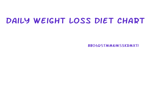 Daily Weight Loss Diet Chart