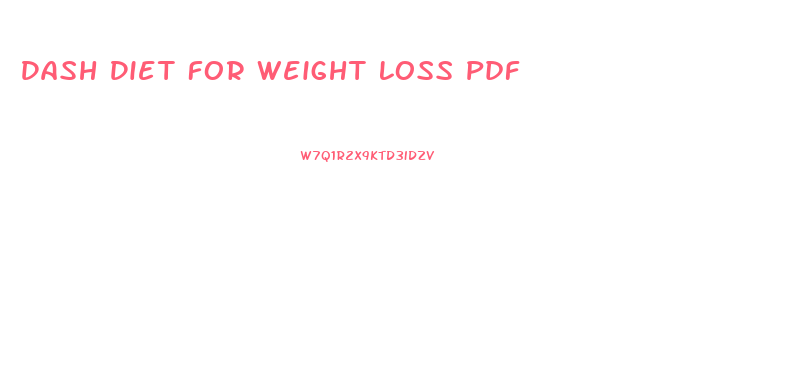 Dash Diet For Weight Loss Pdf