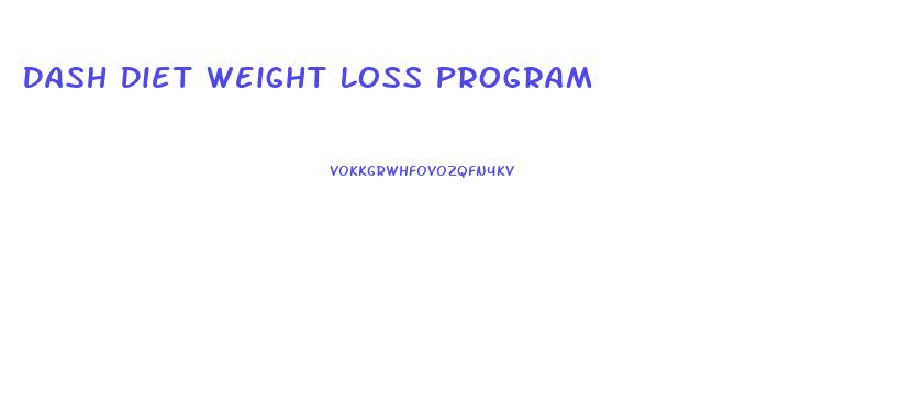 Dash Diet Weight Loss Program