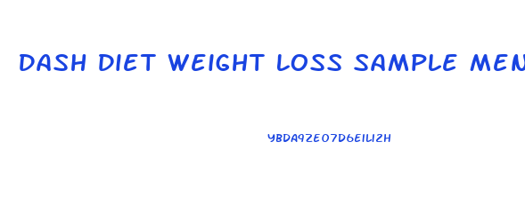 Dash Diet Weight Loss Sample Menu
