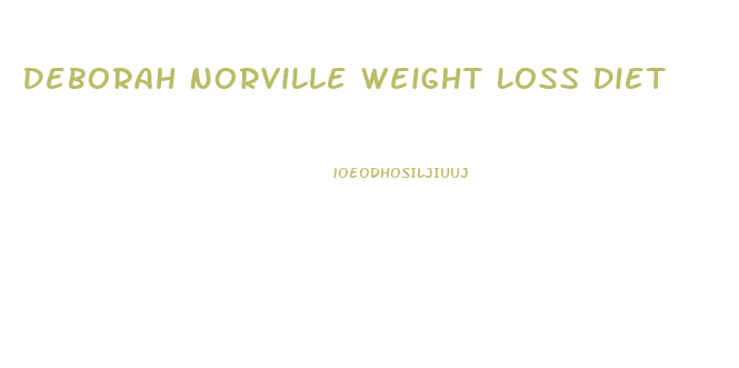 Deborah Norville Weight Loss Diet