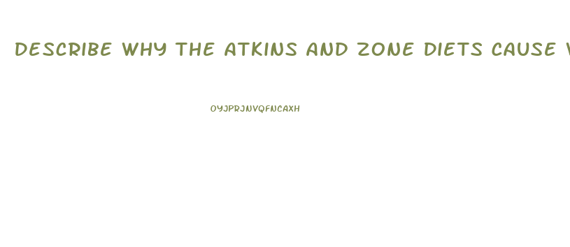 Describe Why The Atkins And Zone Diets Cause Weight Loss