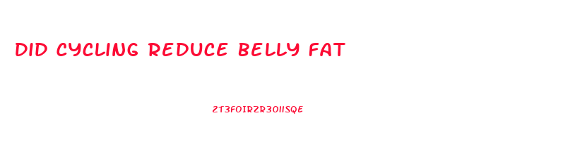 Did Cycling Reduce Belly Fat