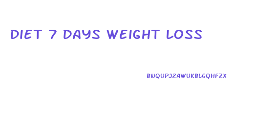 Diet 7 Days Weight Loss