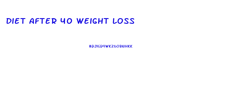Diet After 40 Weight Loss