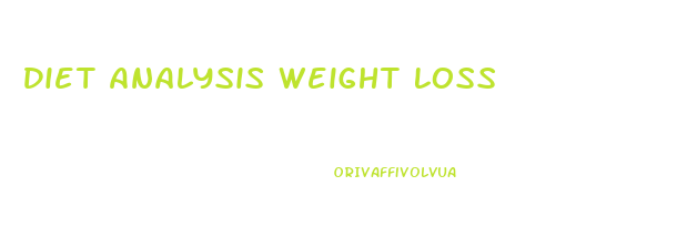 Diet Analysis Weight Loss