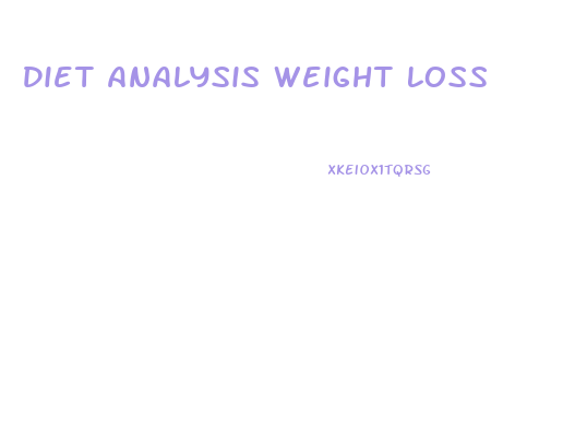 Diet Analysis Weight Loss