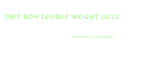 Diet Boy George Weight Loss