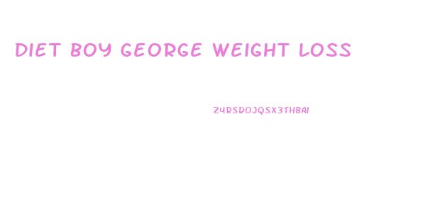 Diet Boy George Weight Loss