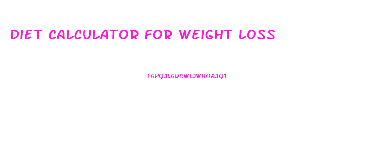 Diet Calculator For Weight Loss