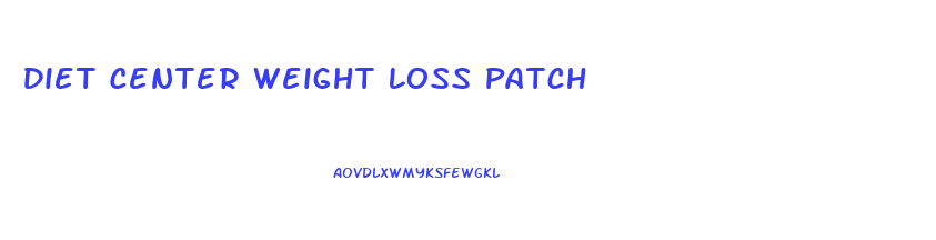 Diet Center Weight Loss Patch