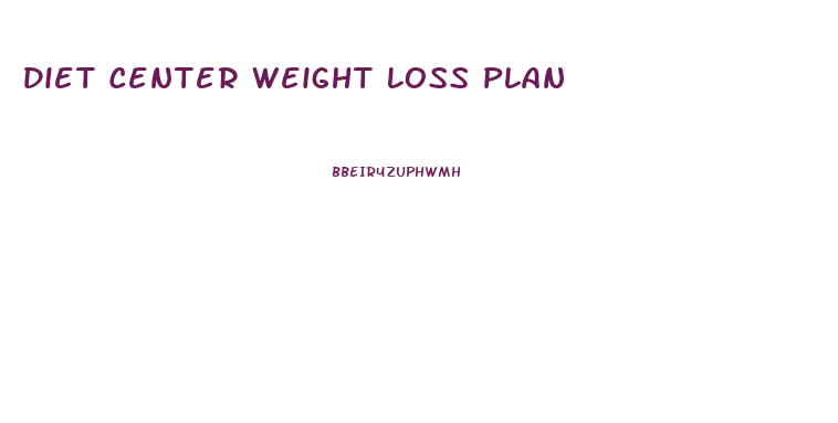 Diet Center Weight Loss Plan