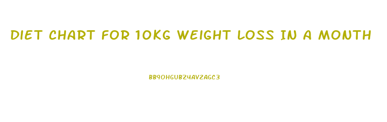 Diet Chart For 10kg Weight Loss In A Month