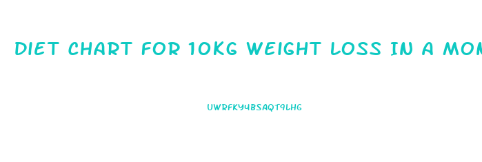 Diet Chart For 10kg Weight Loss In A Month
