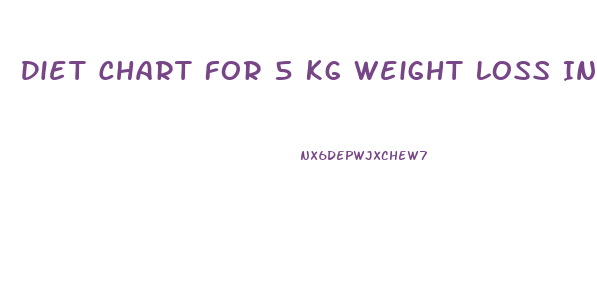 Diet Chart For 5 Kg Weight Loss In A Month