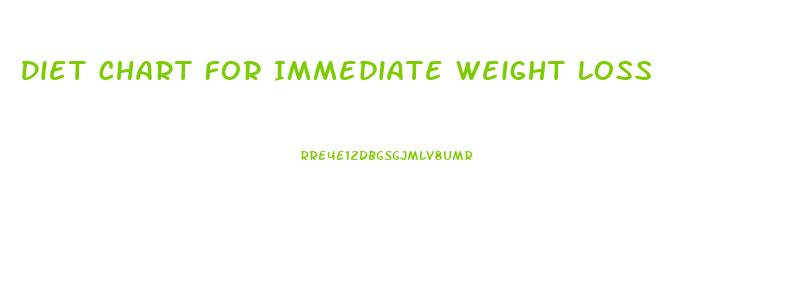 Diet Chart For Immediate Weight Loss