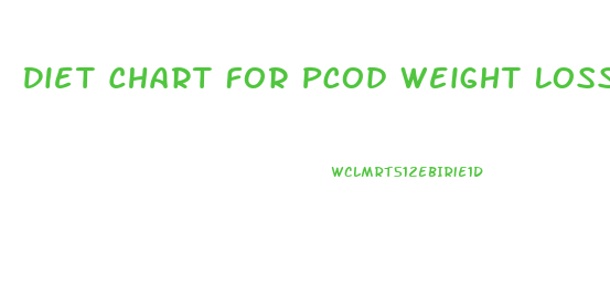 Diet Chart For Pcod Weight Loss