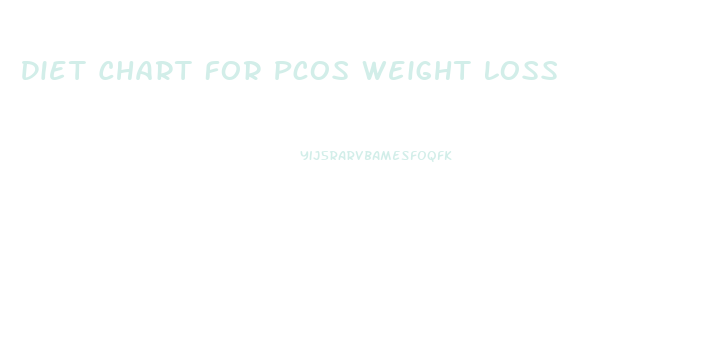 Diet Chart For Pcos Weight Loss