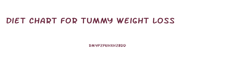 Diet Chart For Tummy Weight Loss