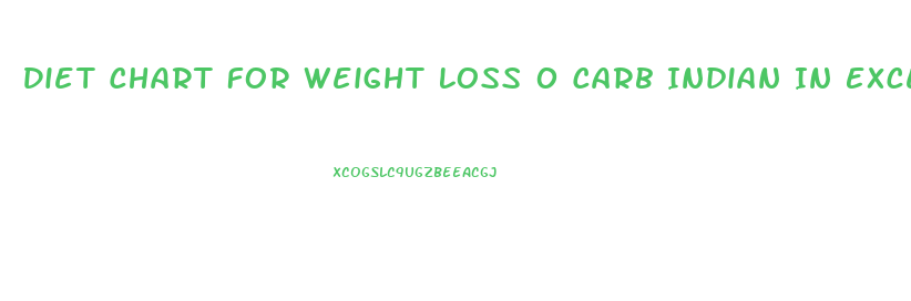 Diet Chart For Weight Loss 0 Carb Indian In Excel