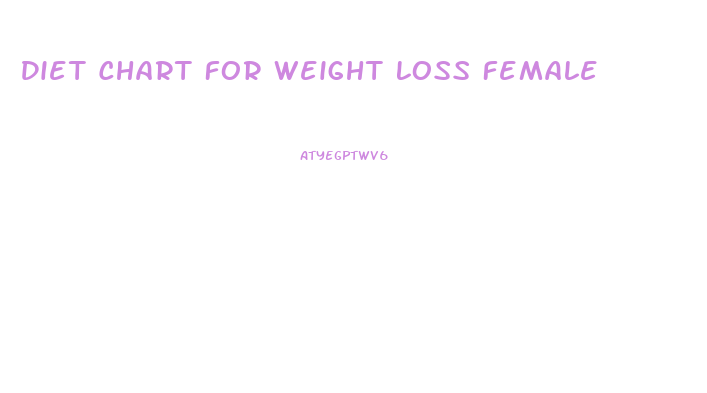 Diet Chart For Weight Loss Female