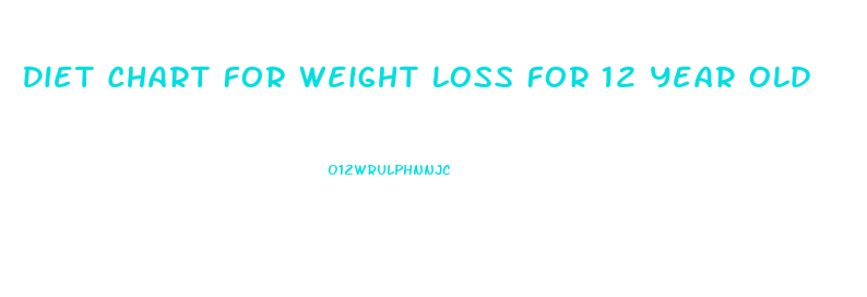 Diet Chart For Weight Loss For 12 Year Old