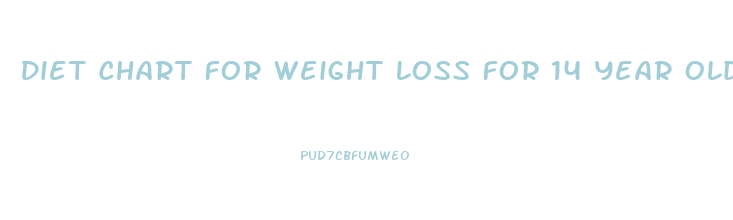 Diet Chart For Weight Loss For 14 Year Old Female