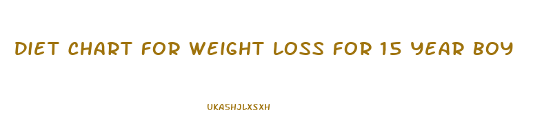 Diet Chart For Weight Loss For 15 Year Boy