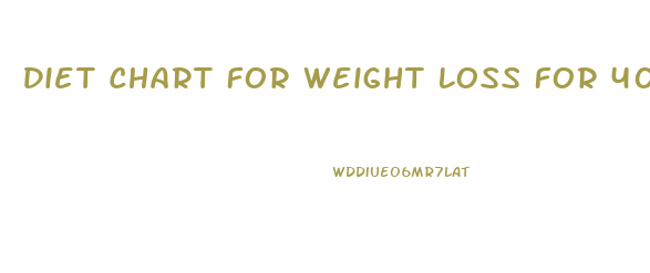 Diet Chart For Weight Loss For 40 Year Old Female