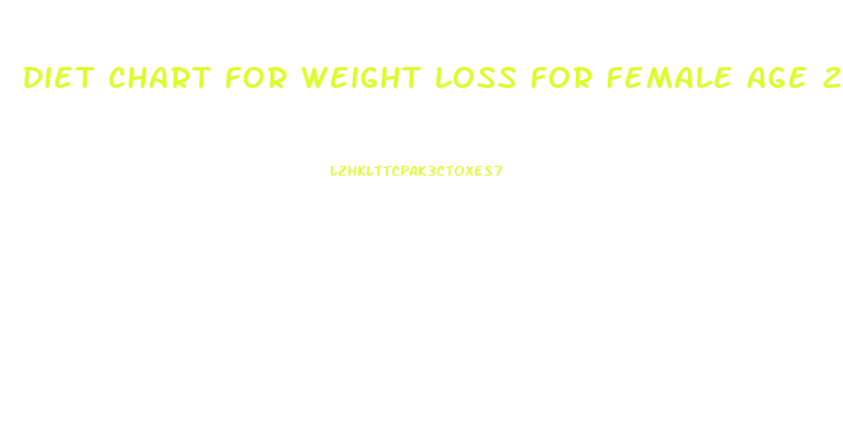 Diet Chart For Weight Loss For Female Age 25
