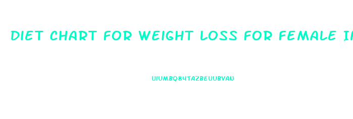 Diet Chart For Weight Loss For Female In 1 Month