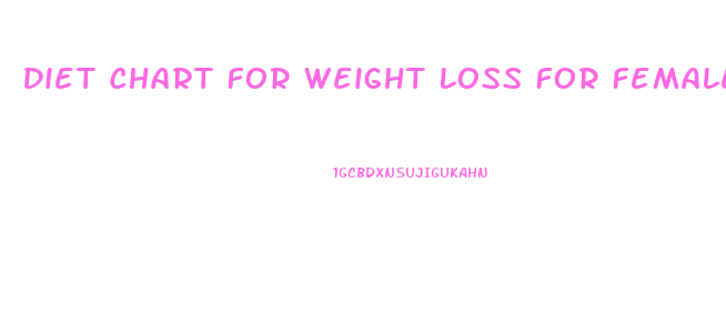 Diet Chart For Weight Loss For Female With Calories