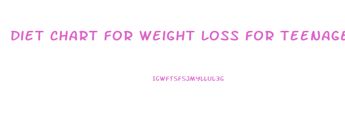 Diet Chart For Weight Loss For Teenager