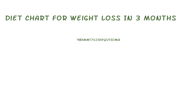 Diet Chart For Weight Loss In 3 Months