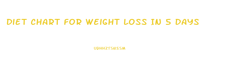 Diet Chart For Weight Loss In 5 Days