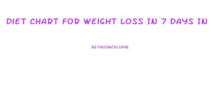 Diet Chart For Weight Loss In 7 Days In English