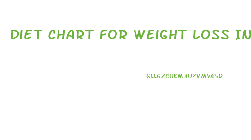 Diet Chart For Weight Loss In A Week For Female