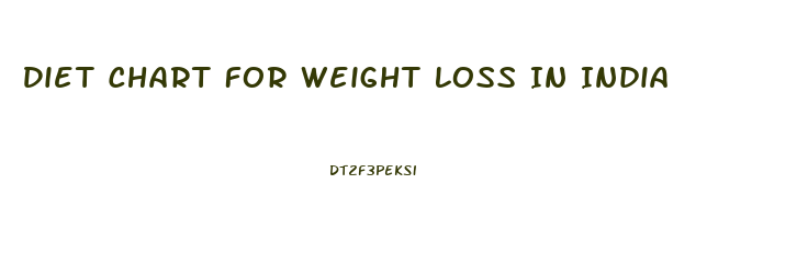 Diet Chart For Weight Loss In India