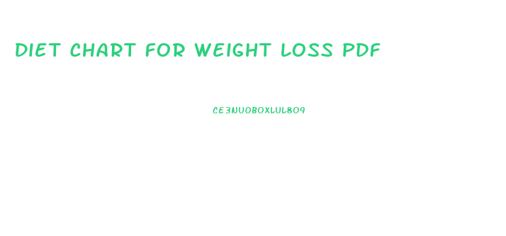 Diet Chart For Weight Loss Pdf