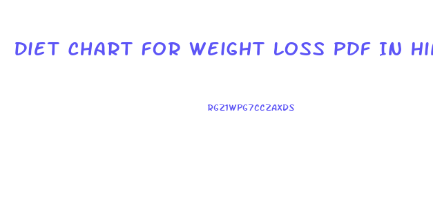 Diet Chart For Weight Loss Pdf In Hindi