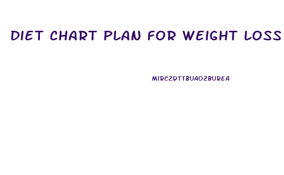 Diet Chart Plan For Weight Loss