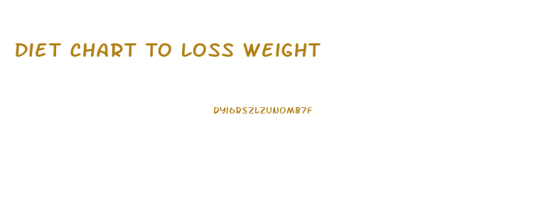Diet Chart To Loss Weight