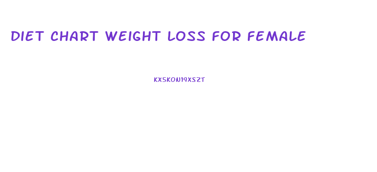 Diet Chart Weight Loss For Female