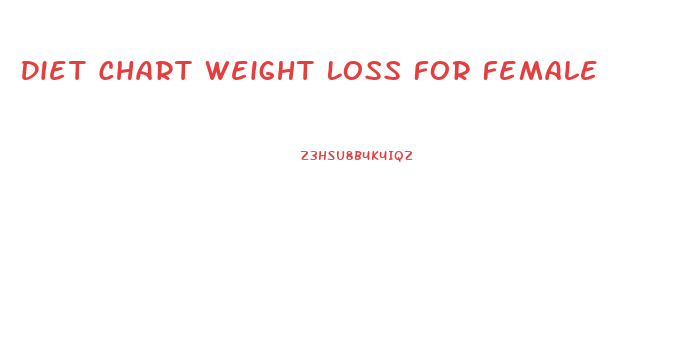 Diet Chart Weight Loss For Female