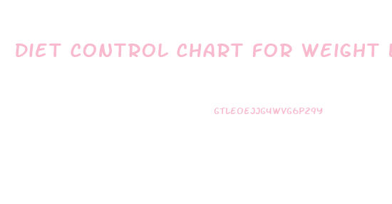 Diet Control Chart For Weight Loss