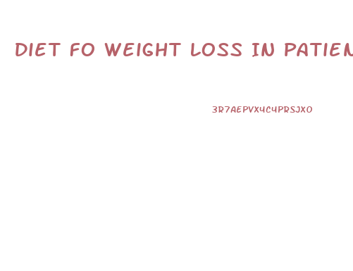 Diet Fo Weight Loss In Patients With Gastroparesis