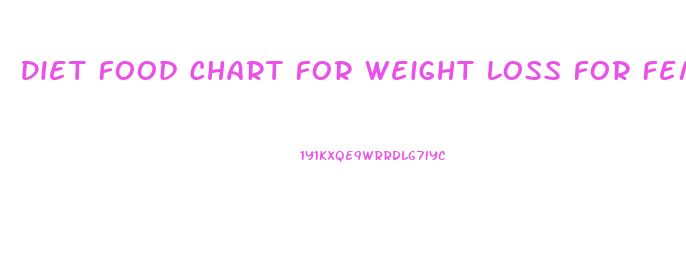 Diet Food Chart For Weight Loss For Female